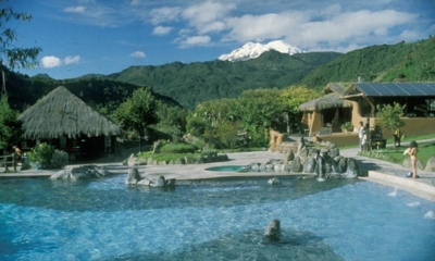 Hot springs in Papallacta Ecuador